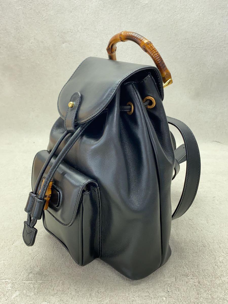 GUCCI◇リュック/レザー/BLK - リュックサック、デイパック GUCCI◇リュック/レザー/BLK - リュックサック、デイパック