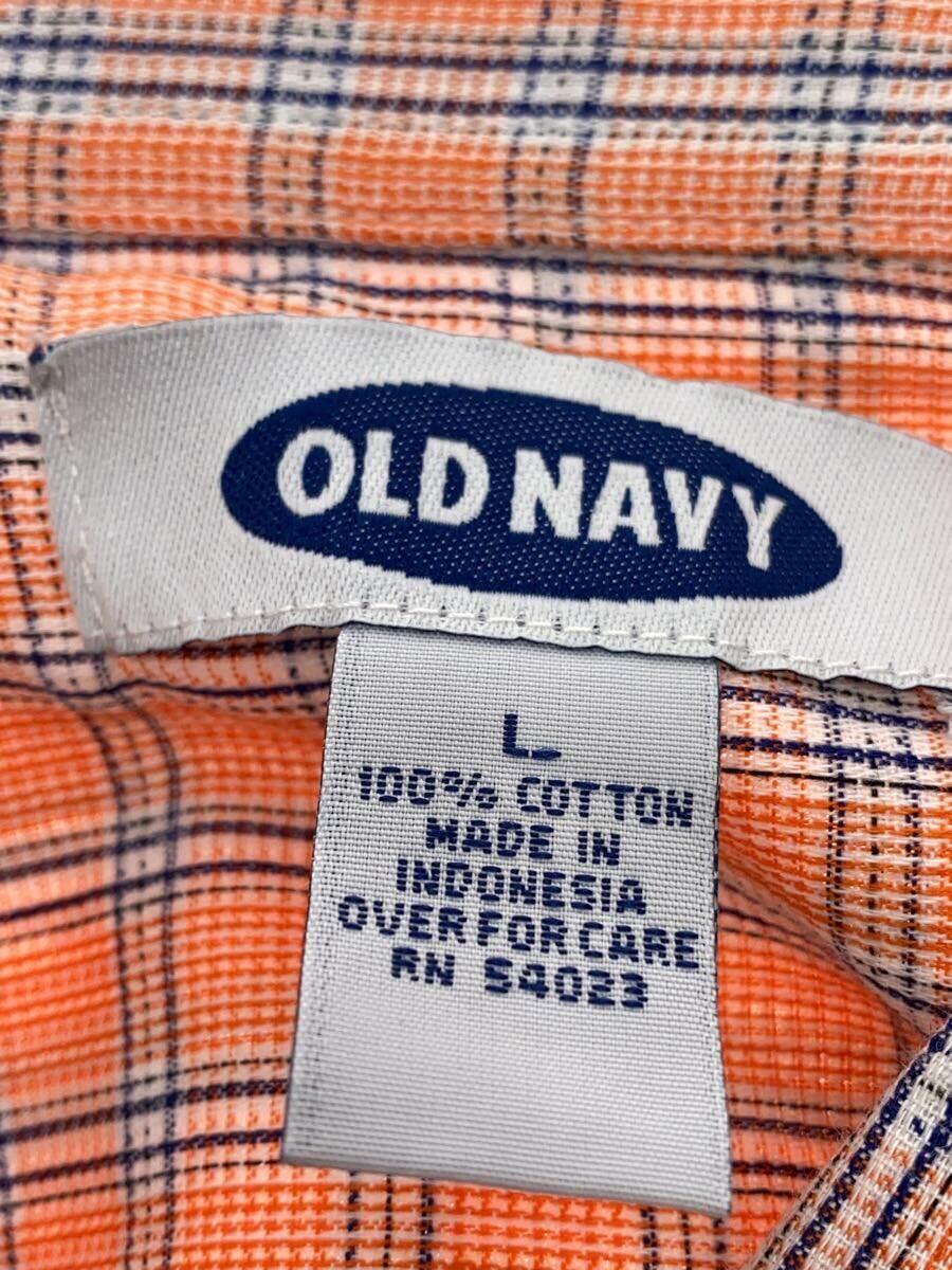 OLD NAVY◆90-00s/ボタンダウンシャツ/グッドシルエット/L/コットン/ORN_画像3