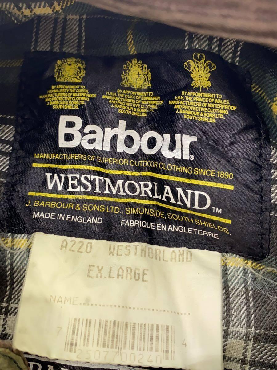 Barbour◆ベスト/XL/コットン/KHK/無地/A220WESTMORLAND