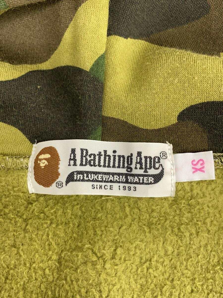 A BATHING APE◆パーカー/XS/コットン/GRN/カモフラ_画像3