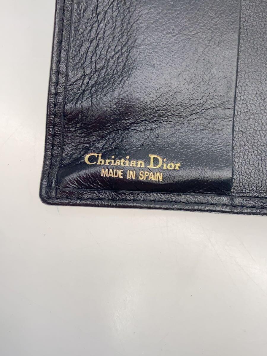 Christian Dior◆クリスチャンディオール/2つ折り財布/レザー/ブラック/メンズ_画像3