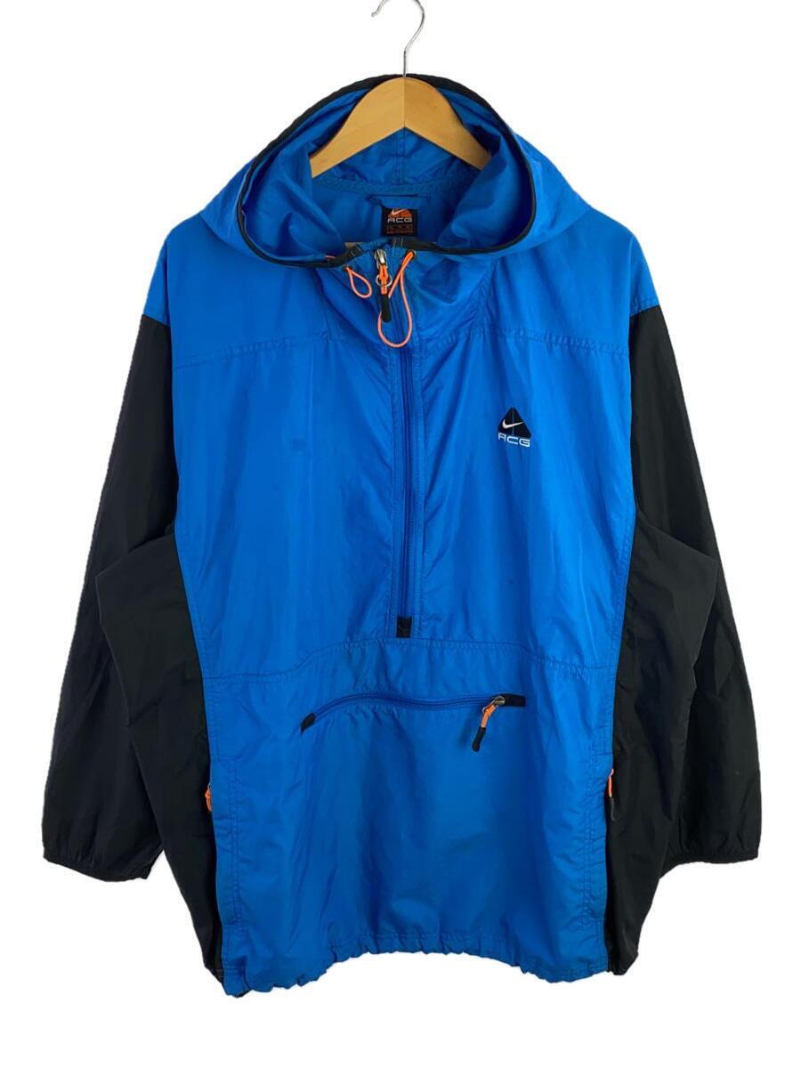 NIKE ACG◆マウンテンパーカ/XL/ポリエステル/BLU/アノラック/袖切替_画像1