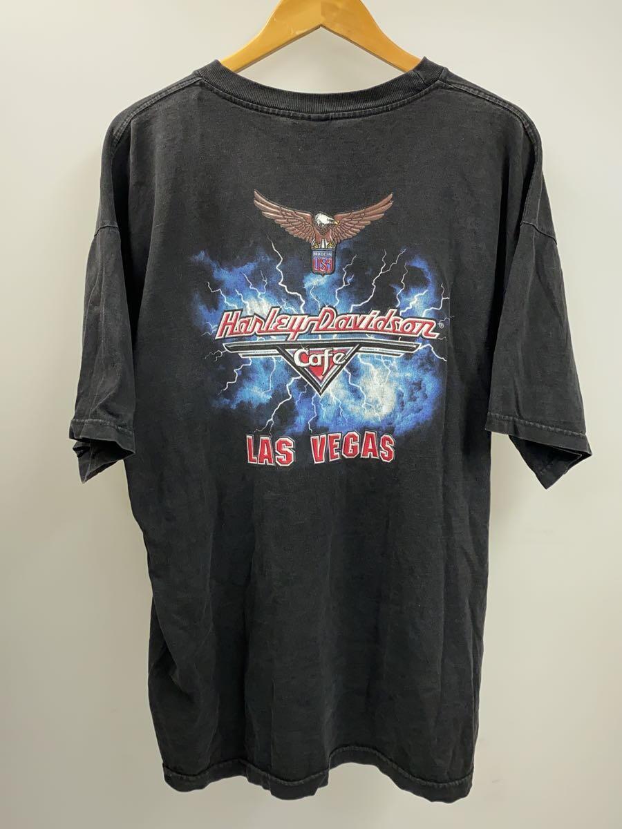 HARLEY DAVIDSON◆USA製/Tシャツ/XXL/コットン/BLK/プリント_画像2