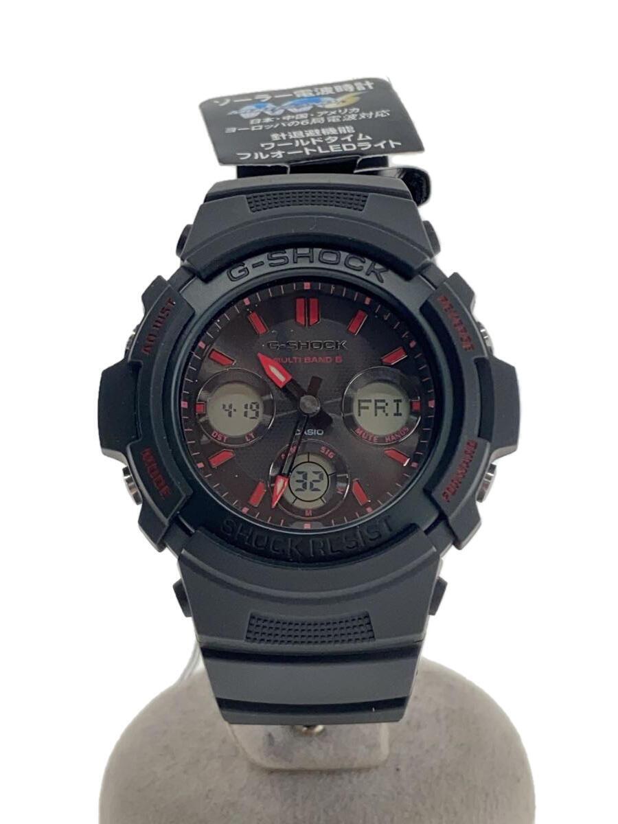 CASIO◆ソーラー腕時計_G-SHOCK/デジタル/ラバー/BLK/BLK_画像1