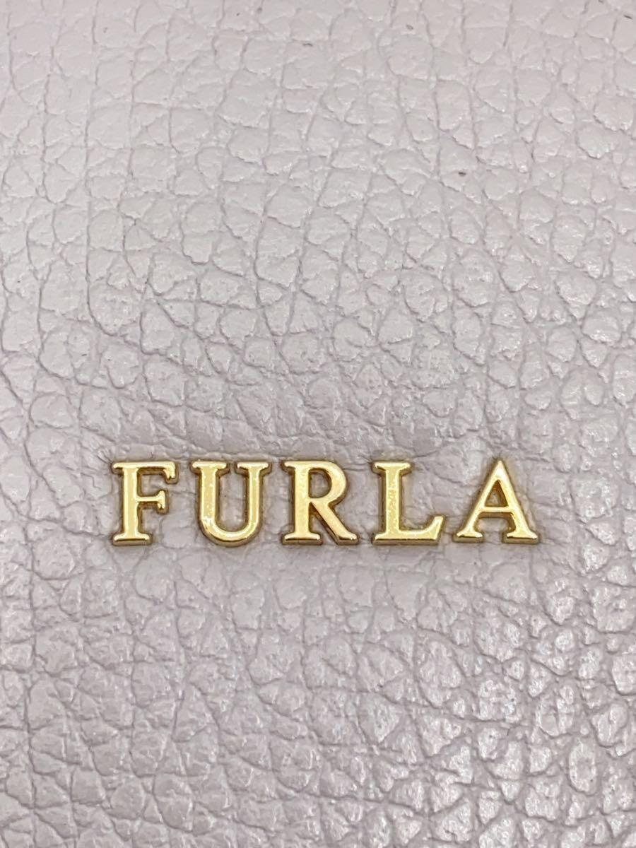 FURLA◆ハンドバッグ/レザー/GRY/F7590_画像5