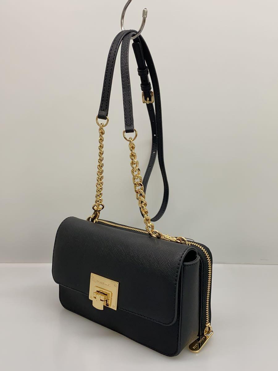 MICHAEL KORS◆ショルダーバッグ/財布ショルダー/BLK/無地/IM-1807/_画像2