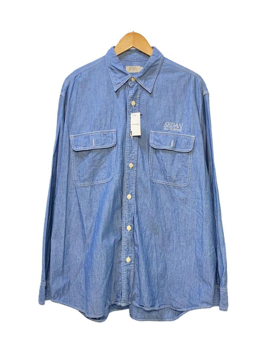 SEDAN/Chambray Big Work Shirt/XL/コットン/IDG/SD22S-SH04_画像1