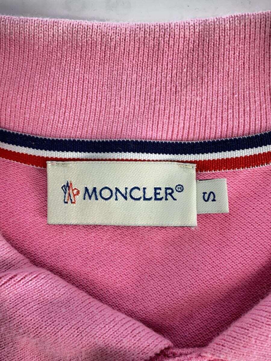 MONCLER◆ポロシャツ/S/コットン/PNK/KO-3624B_画像3