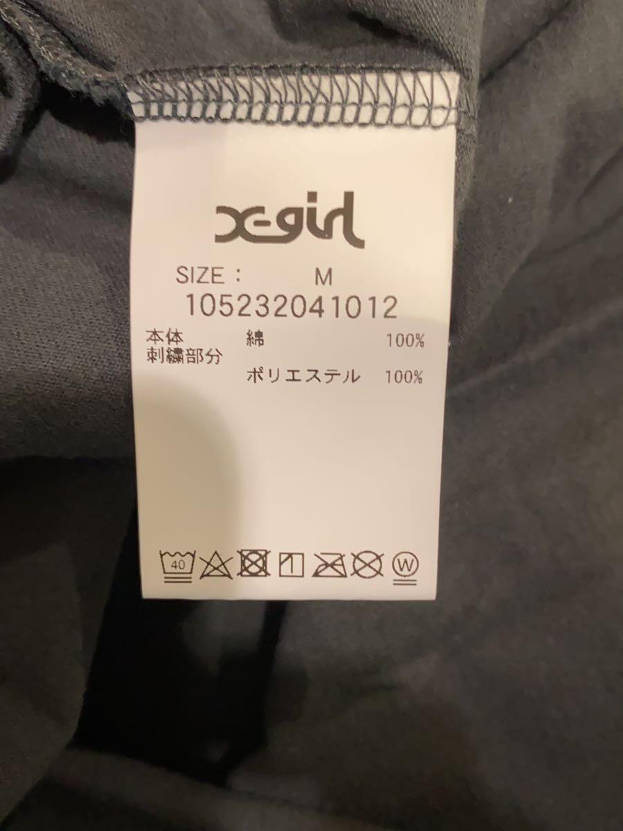 X-girl◆STRIPED S/S BIG TEE DRESS/Tシャツ/M/コットン/GRY/105232041012_画像4