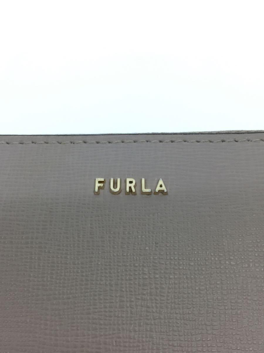 FURLA◆長財布/レザー/PNK/無地/レディース//_画像3