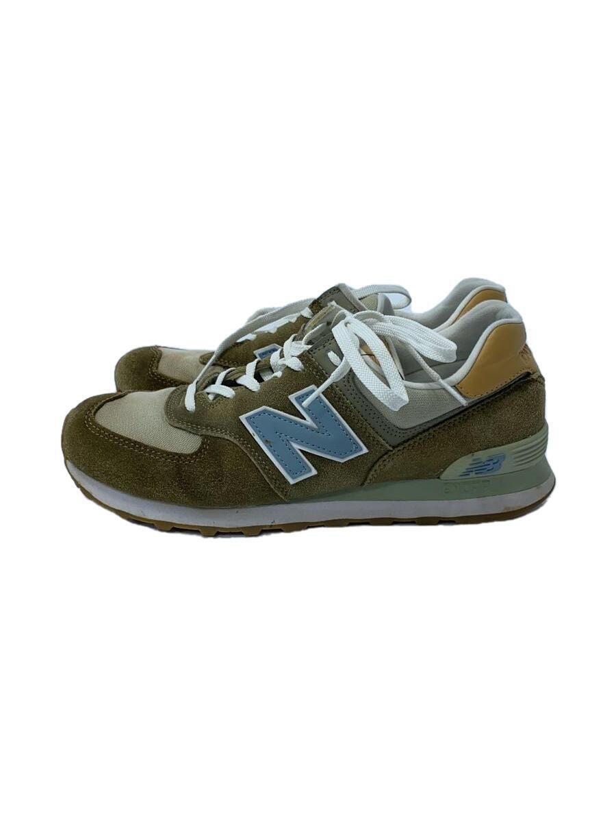 NEW BALANCE◆ML574/ブラウン/27cm/BEG/スウェード//_画像1