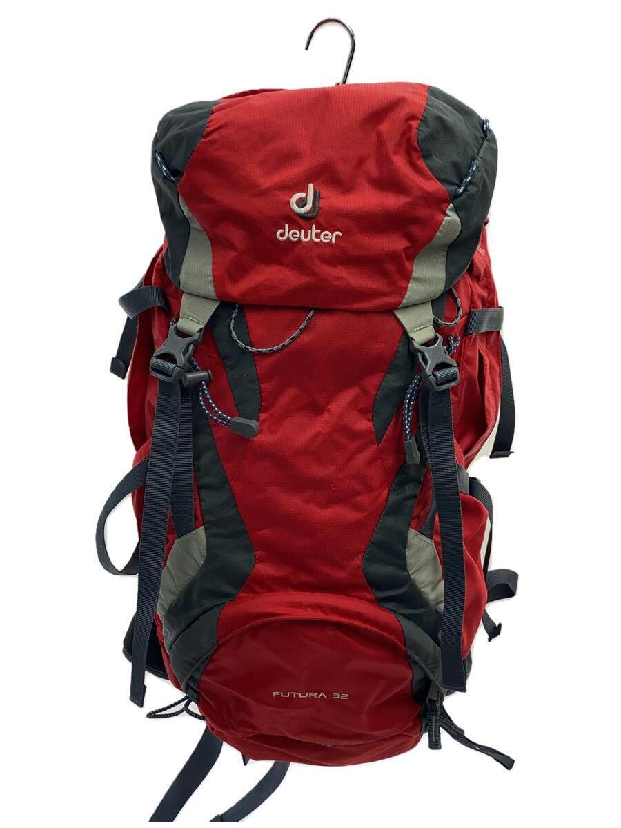 deuter◆ドイター/リュック/ポリエステル/RED/D34254_画像1