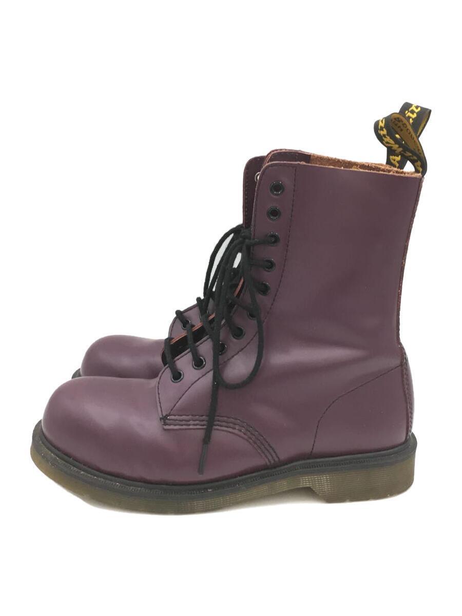 Dr.Martens◆ブーツ/UK7/BRD/レザー/AW006/SI 12 O/10ホール/編み上げブーツ//_画像1