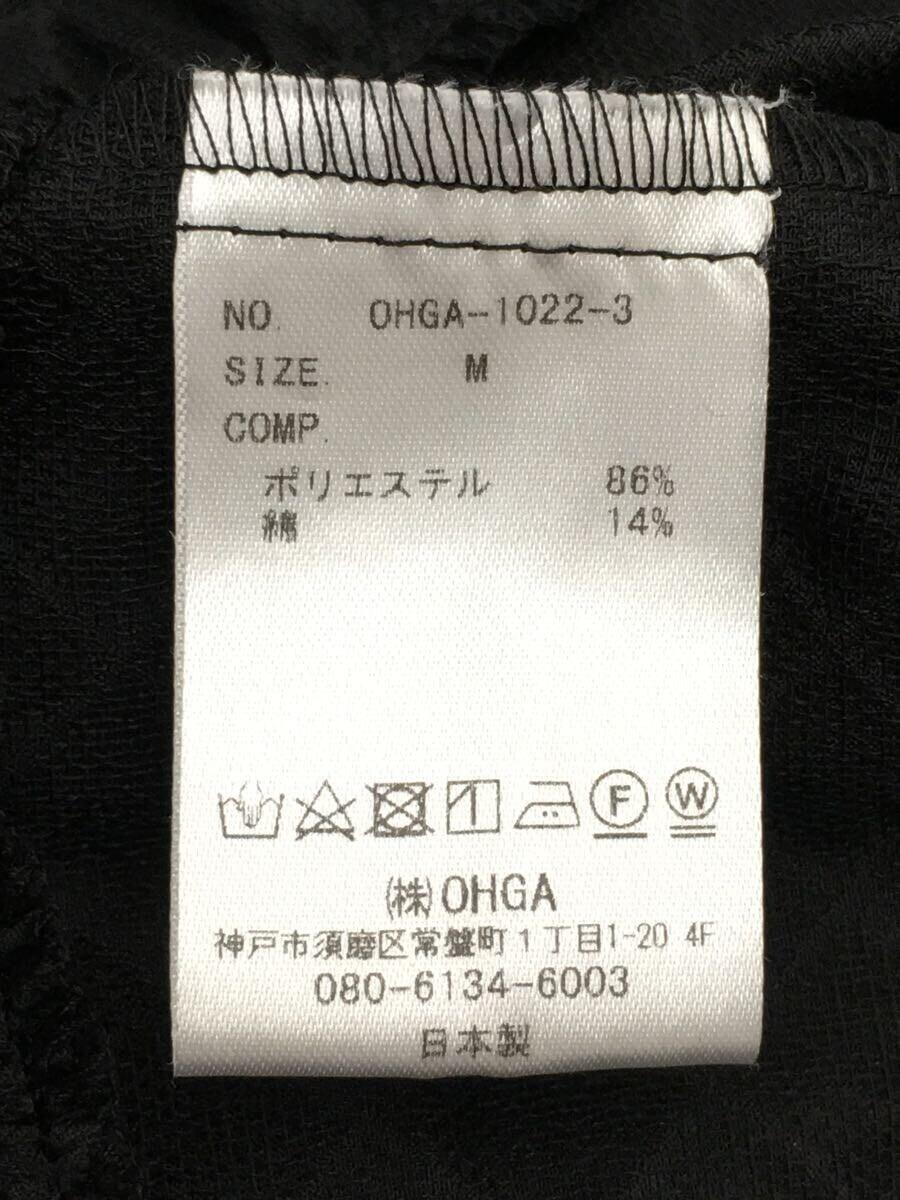 OHGA◆OHGA-1022-3/半袖ブラウス/M/ポリエステル/BLK//_画像4