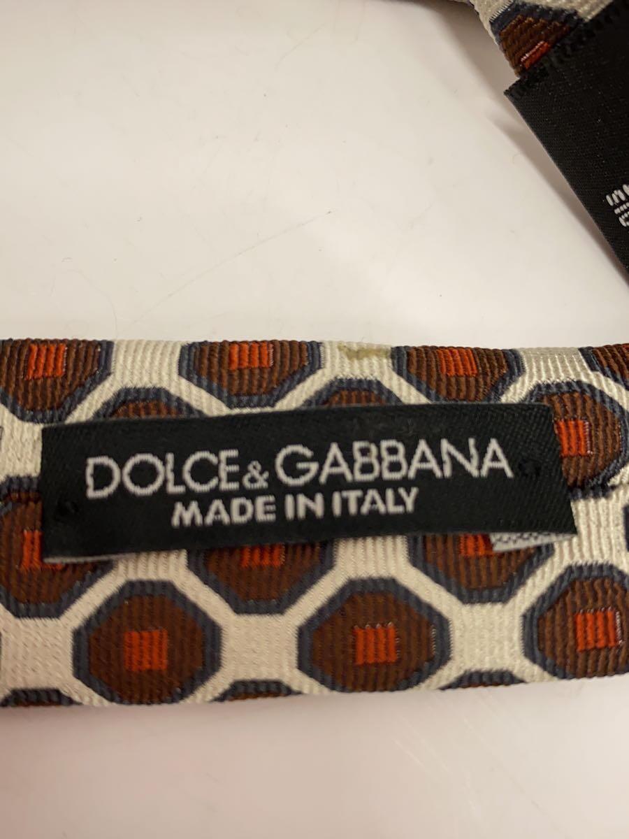 DOLCE&GABBANA◆ネクタイ/長さ143cm/シルク/ブラウン/総柄/メンズ_画像2