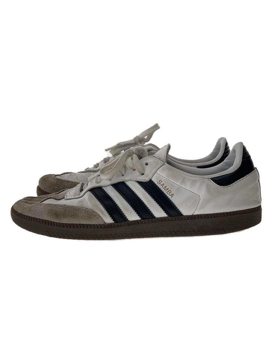 adidas◆SAMBA OG/ローカットスニーカー/28.5cm/WHT/レザー/b75806/汚れ有_画像1