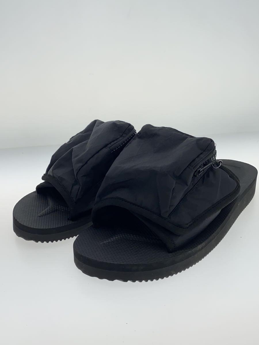 UNUSED◆サンダル/US8/BLK/POCKET SANDAL_画像2