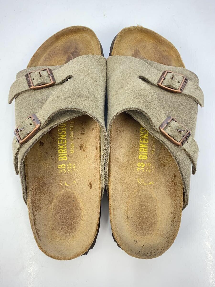 BIRKENSTOCK◆チューリッヒ/サンダル/24.5cm/BEG/スウェード_画像3