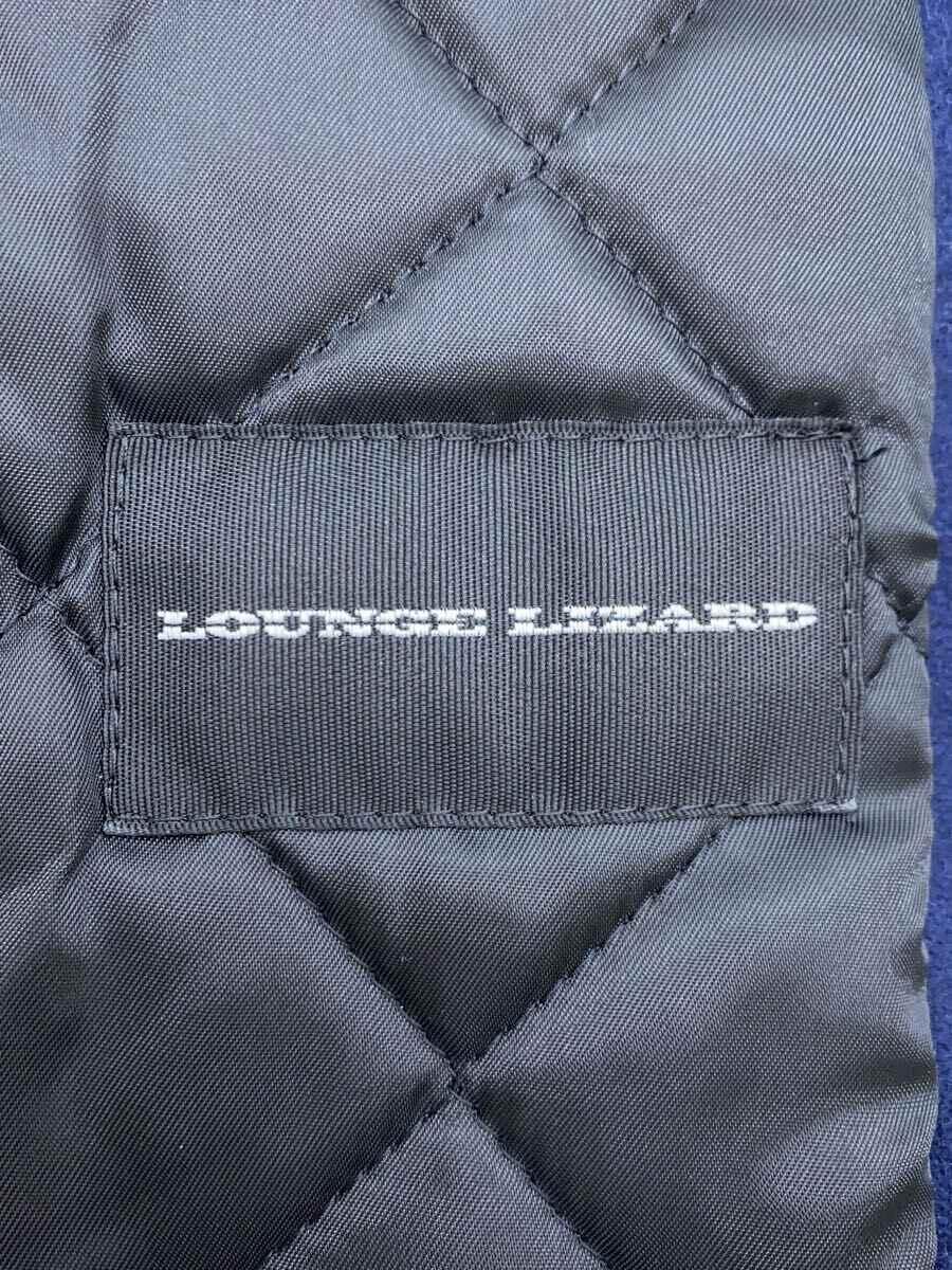 LOUNGE LIZARD◆スタジャン/2/ウール×カウレザー/ネイビー×ブラック/THINSULATE/シンサレート/牛革_画像3