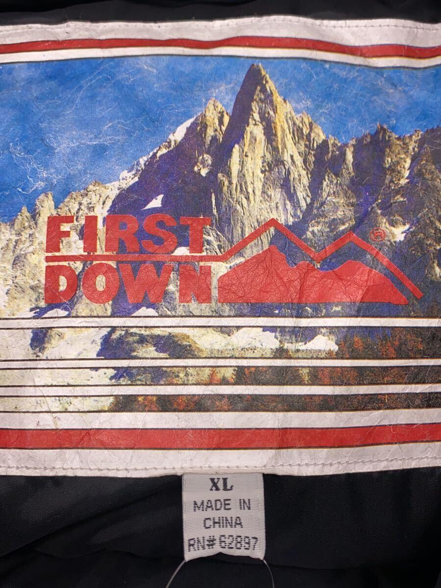 FIRST DOWN◆ダウンジャケット/XL/ナイロン/BLK/無地/FFD-182_画像3