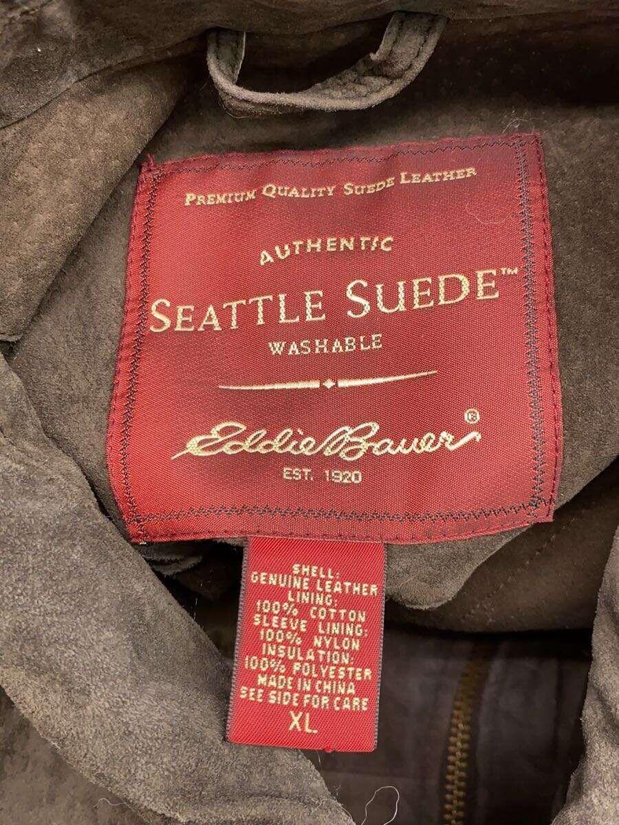 EDDIE BAUER◆SEATTLE SUADE/ブルゾン/XL/スウェード/BRW/無地_画像3