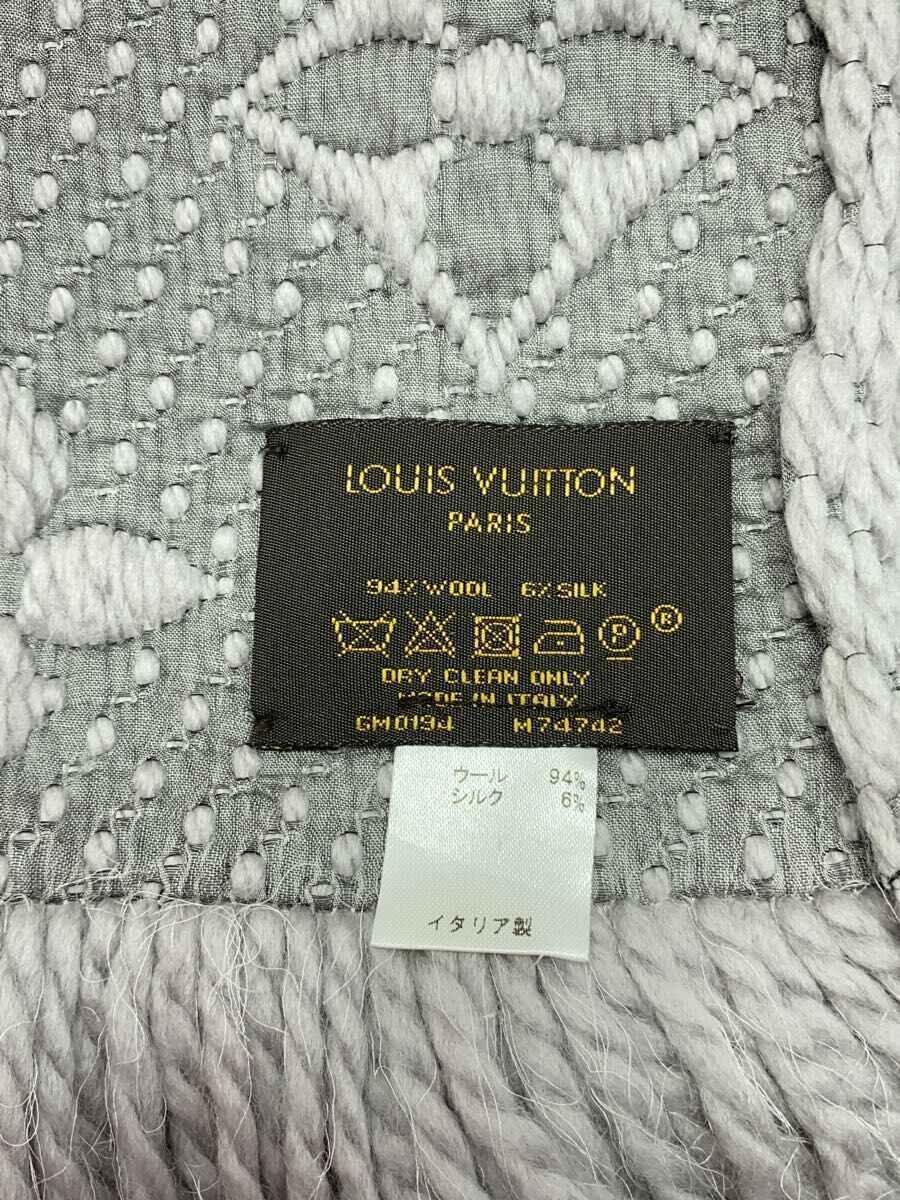 LOUIS VUITTON◆エシャルプ・ロゴマニア_モノグラム_GRY/ウール/GRY/メンズ_画像2