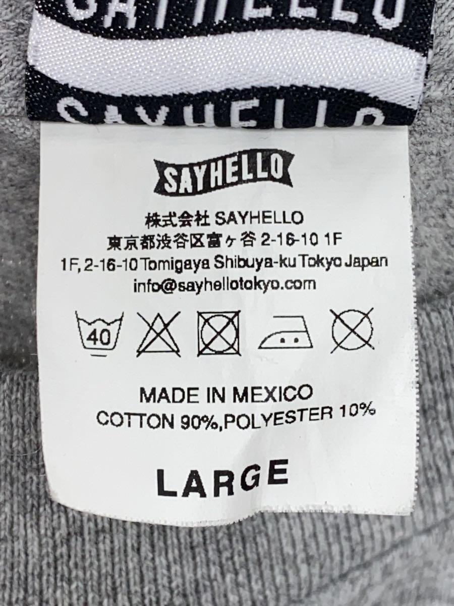 SAYHELLO◆長袖Tシャツ/L/コットン/GRY_画像4