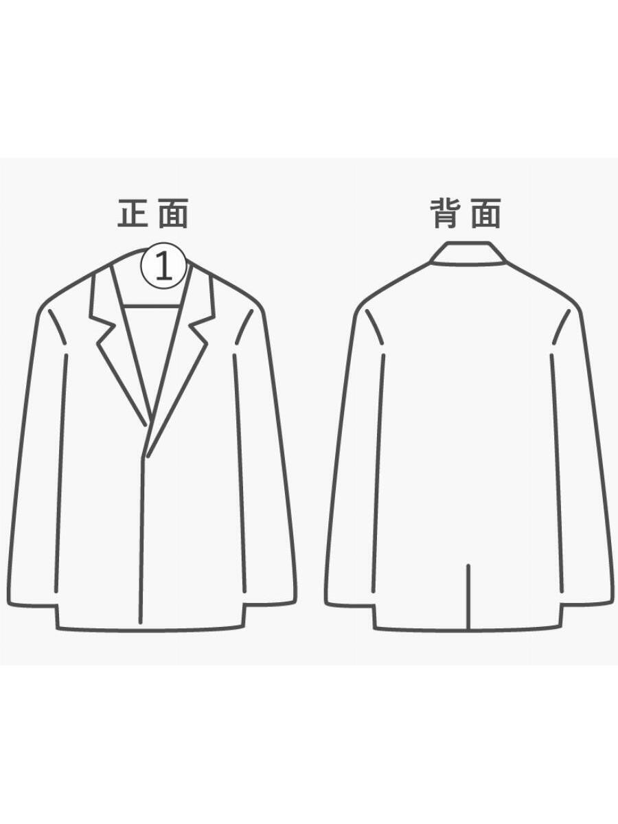 UNUSED◆Cotton/Stripe shirt jacket/4/コットン/BLK/ストライプ/US0763/汚れ有_画像8