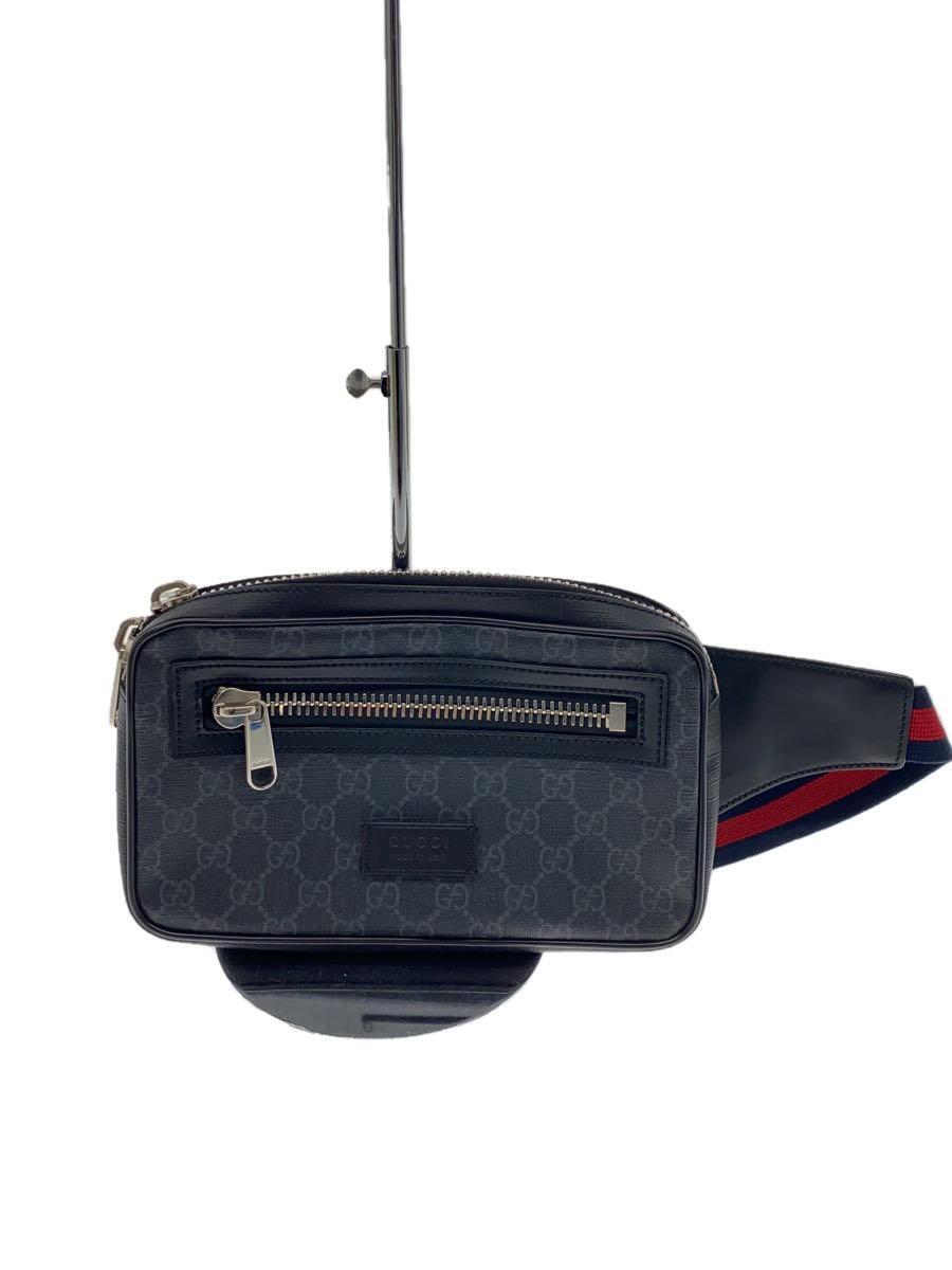 GUCCI* body bag _GGs pulley m/PVC/BLK/ total pattern 