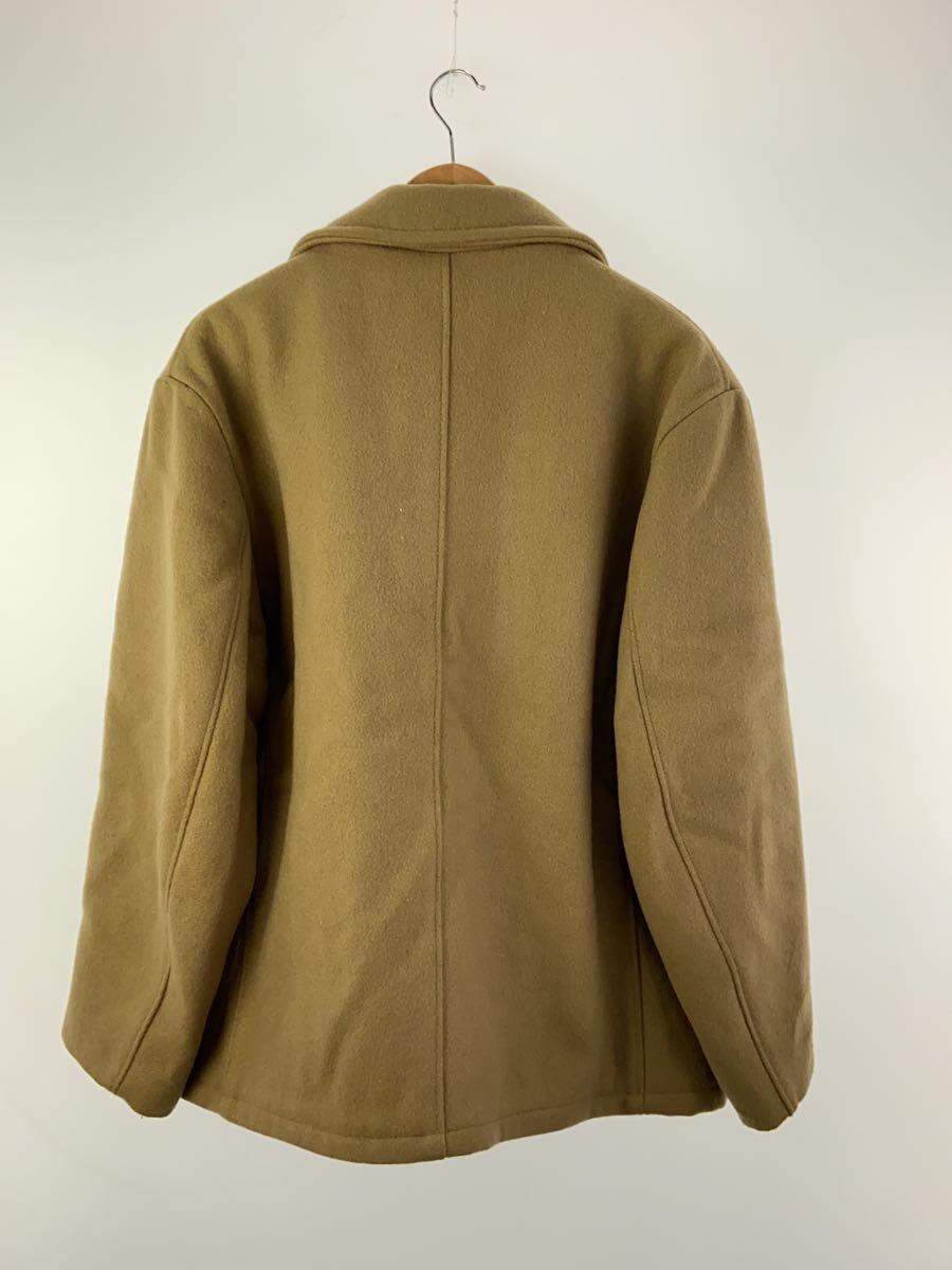 Schott* pea coat /L/ wool /BEG/ plain 