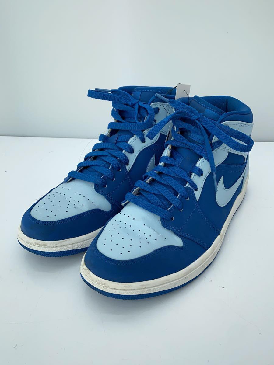 NIKE◆AIR JORDAN 1 MID/エアジョーダンミッド/ブルー/554724-400/26.5cm/BLU_画像2