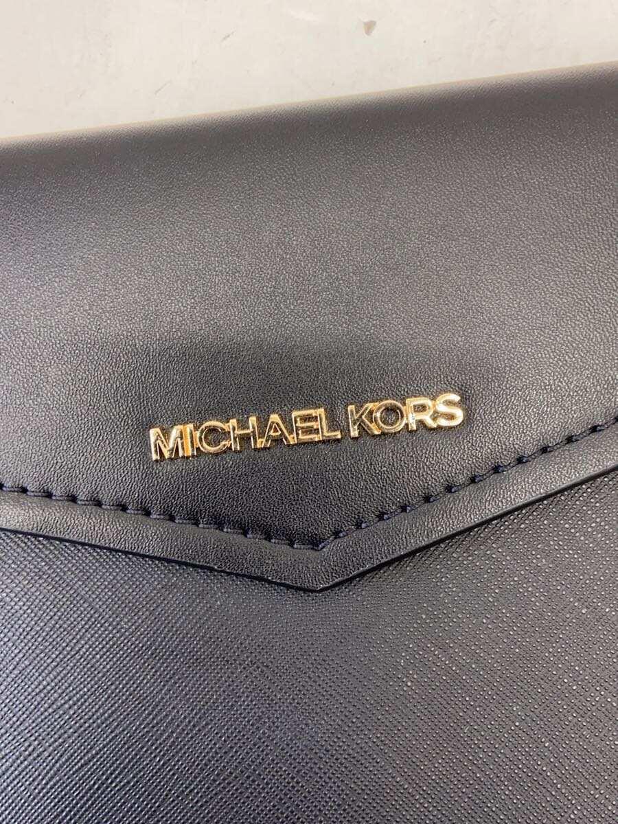 MICHAEL KORS◆クラッチバッグ/PVC/BLK/無地/DI-2303_画像5