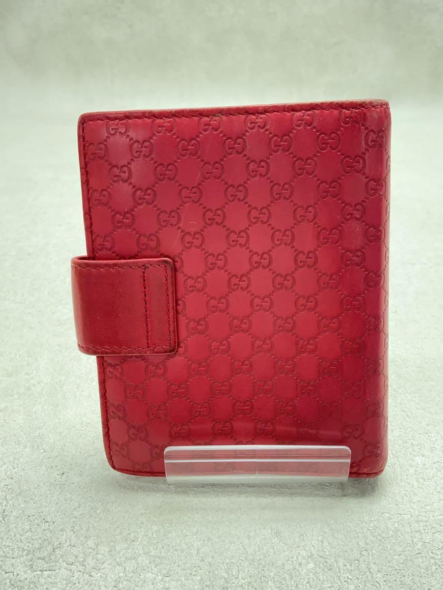 GUCCI◆手帳カバー_グッチシマ/レザー/RED/レディース_画像2