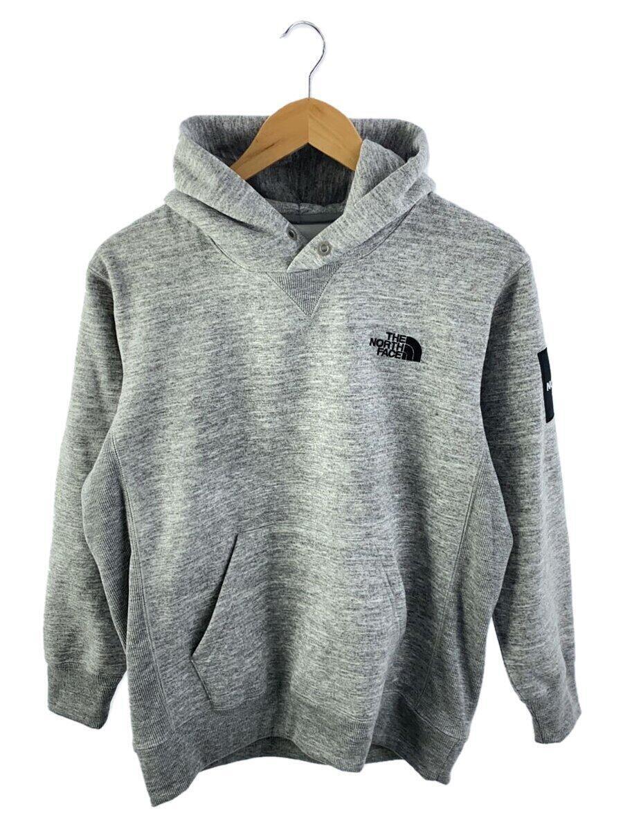 THE NORTH FACE◆SQUARE LOGO HOODIE_スクエア ロゴ フーディ/S/コットン/GRY_画像1