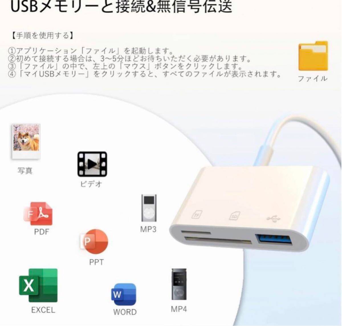 iPhone SDカードリーダー 3in1 