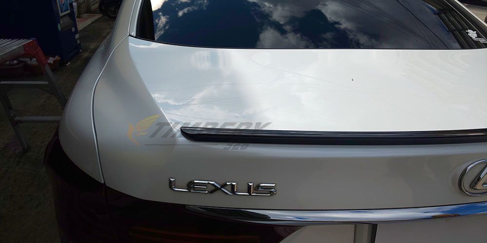 塗装品色付 レクサス LEXUS LS460 LS600h トランクスポイラー軟式PVC 後期 2013-2017の画像4