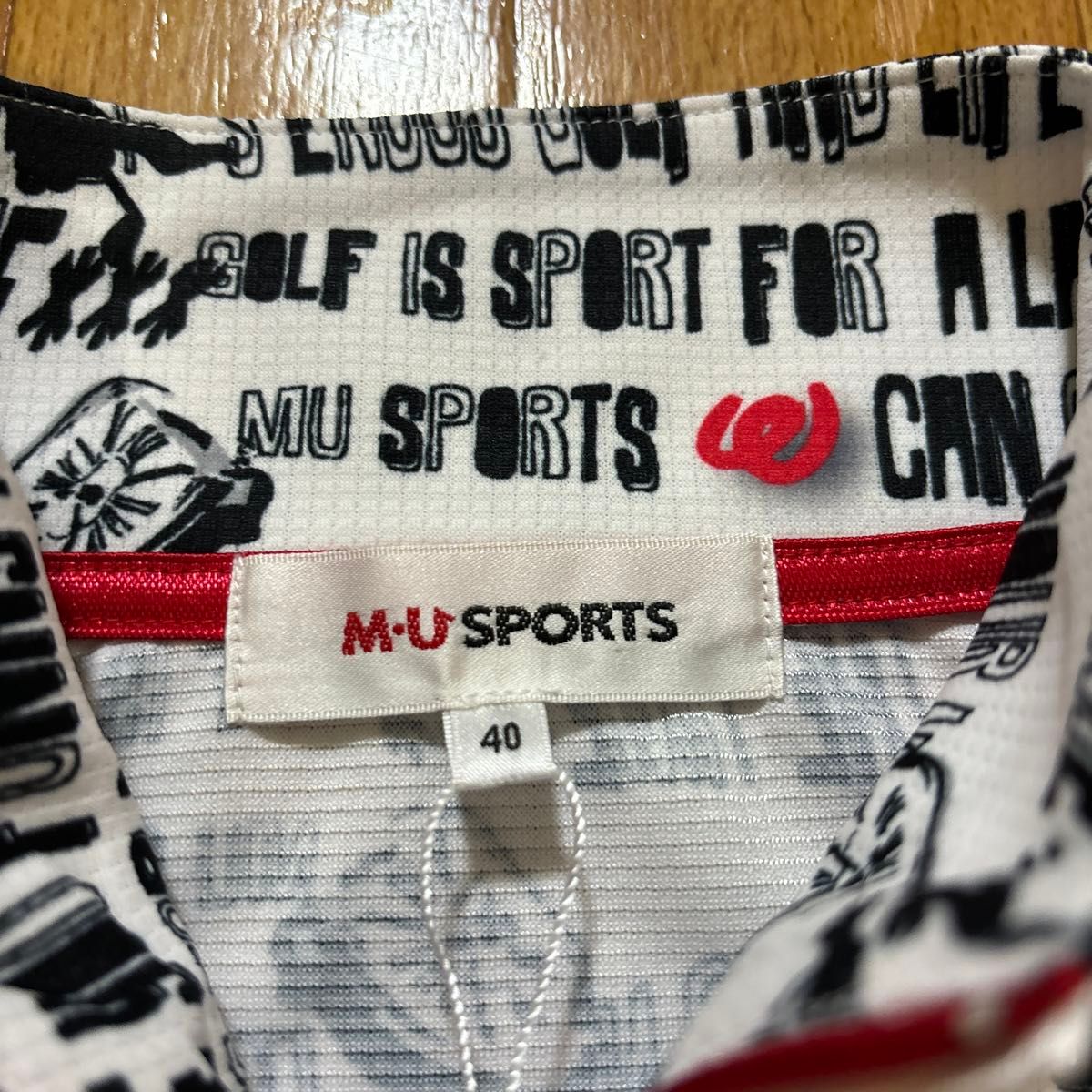 M.U SPORTS MUスポーツ ハーフジップシャツ 半袖シャツ