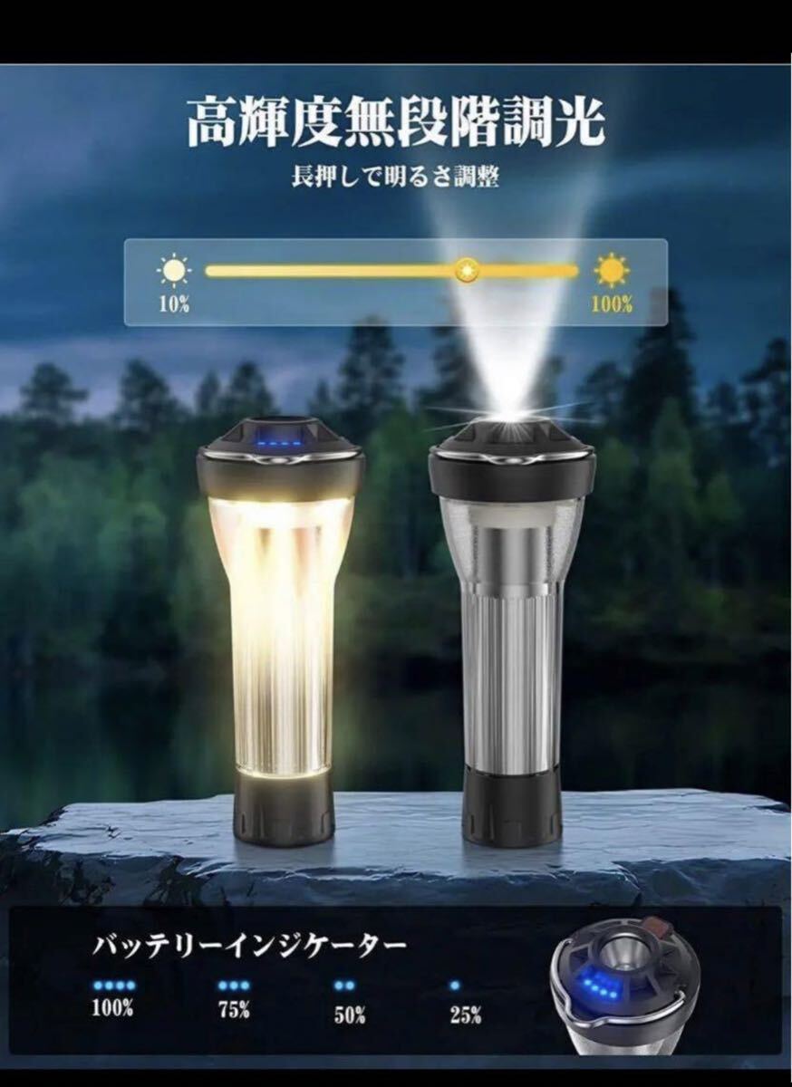 LEDキャンプランタン 多機能ミニランタン 懐中電灯 キャンピングライトトーチの画像3