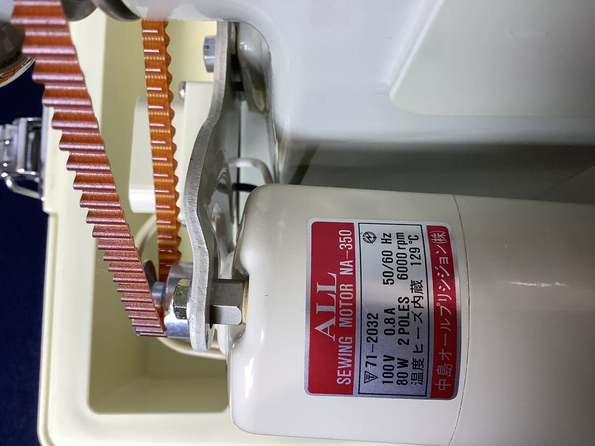 BROTHER Brother Sewing Machine NA-350 ブラザー ミシン 昭和 レトロ はずみ車にて針の上下確認 通電未確認 ジャンク MI043005_画像6