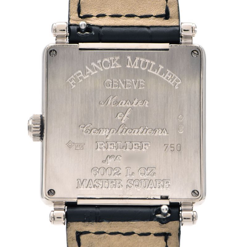 [3年保証] フランクミュラー レディース マスタースクエア 6002LQZ K18WG シルバー 銀文字盤 革ベルト クオーツ 腕時計 中古 送料無料_画像2