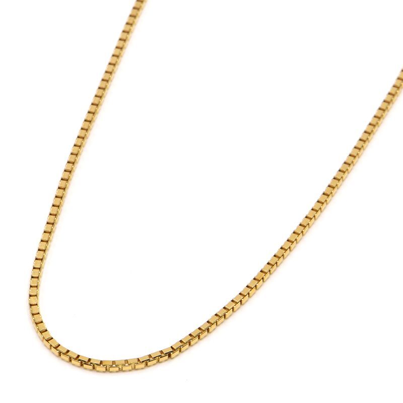 ベネチアンチェーンネックレス K18YG ベネチアンネックレスチェーン ロングネックレス 90cm イエローゴールド 地金23.4g 中古 送料無料
