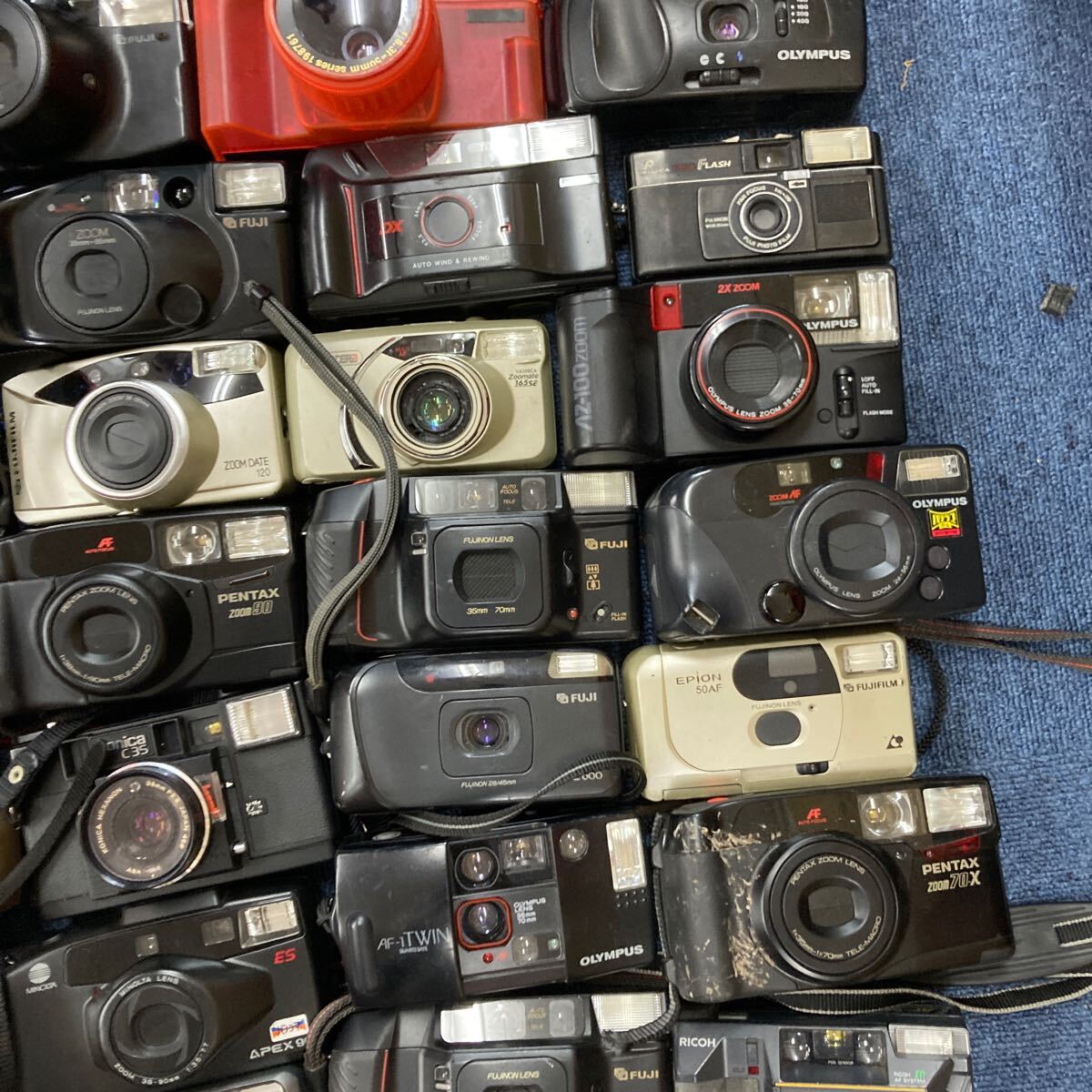 【A11】計70個 まとめ売り コンパクトフィルムカメラ Canon Nikon KONICA OLYMPUS PENTAX RICOH FUJIFILM 等 ジャンク品_画像7
