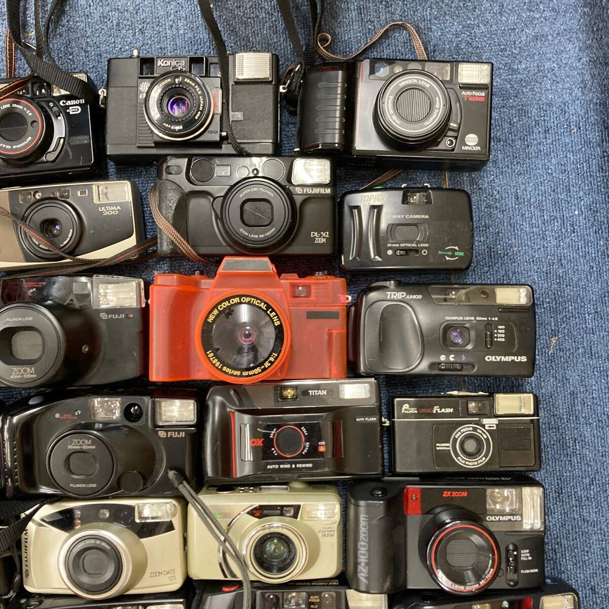 【A11】計70個 まとめ売り コンパクトフィルムカメラ Canon Nikon KONICA OLYMPUS PENTAX RICOH FUJIFILM 等 ジャンク品_画像4