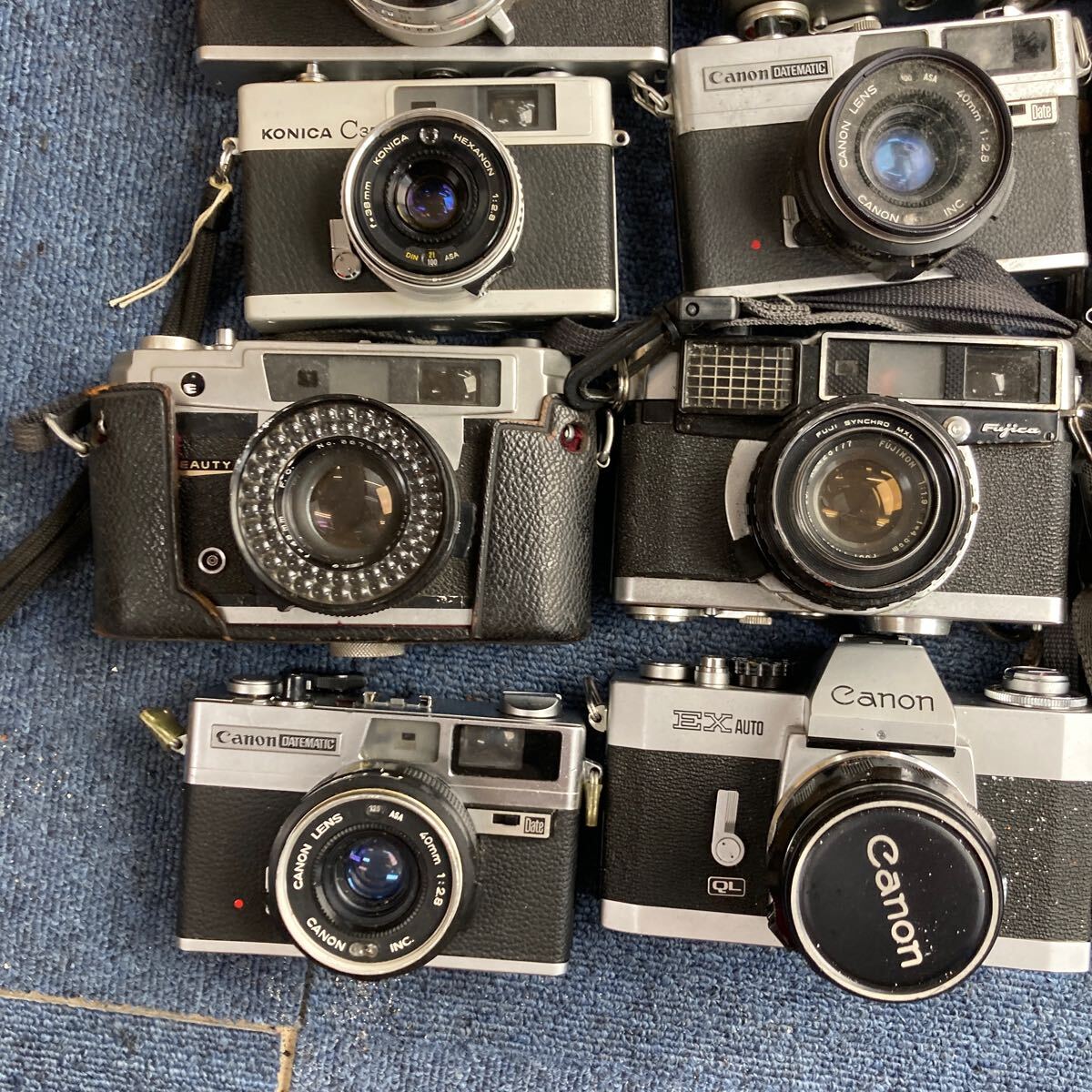 【A36】計30個 レンジファインダー カメラ まとめ売りCanon Minolta Yashica Petri Konica Fujica など ジャンク品 の画像8