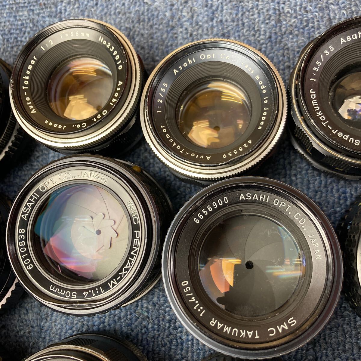 [A64] total 25 piece PENTAX Takumar single burnt point lens set sale 50mm F1.4 F1.8 F2 F1.7 55mm 28mm 35mm etc. 