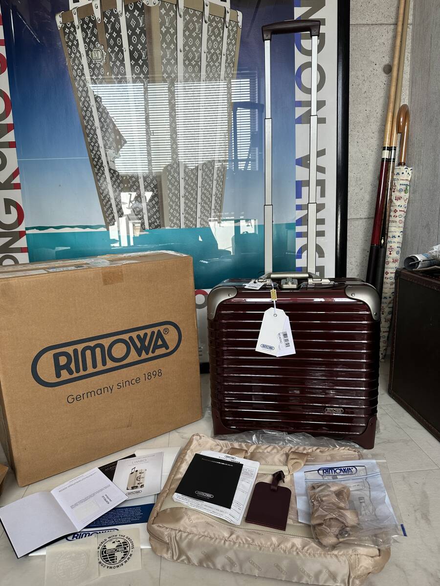 [ prompt decision / immediate payment ] new goods unused * storage goods accessory equipping RIMOWA Rimowa LINBO CARMONA RED Lynn bo24L TSA lock business to lorry 881.40.34.2③