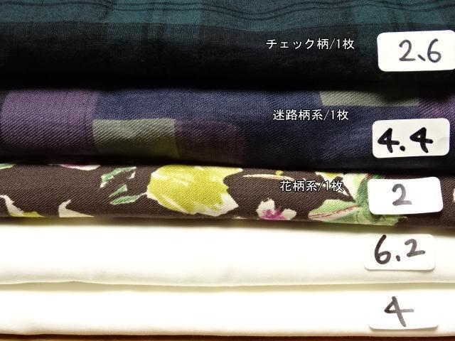 綿100系 fashionクロス 多種類オフ白/黒含9色10枚組 39.5シャツ_画像2