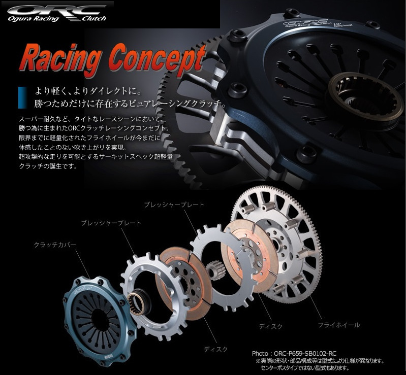 ORC クラッチ レーシングコンセプトフェアレディZ S130 L20 ORC559RC(ツイン) STD(標準圧着/ダンパー無) プッシュ式_画像1