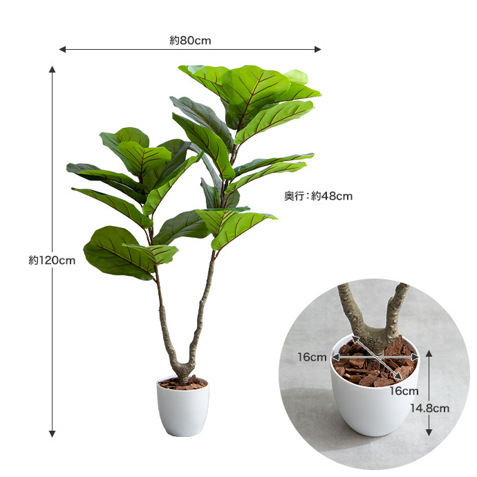 【送料無料】【高さ120cm】Nature 光触媒人工観葉植物　リラータ フェイクグリーン_画像8