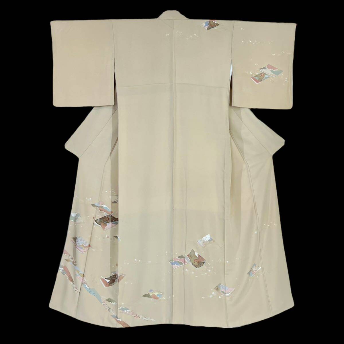 付下げ 付け下げ トールサイズ 裄長 袷着物 着物 きもの フォーマル着物 リサイクル着物 kimono 中古 仕立て上がり 身丈168.5cm 裄丈68cmの画像5